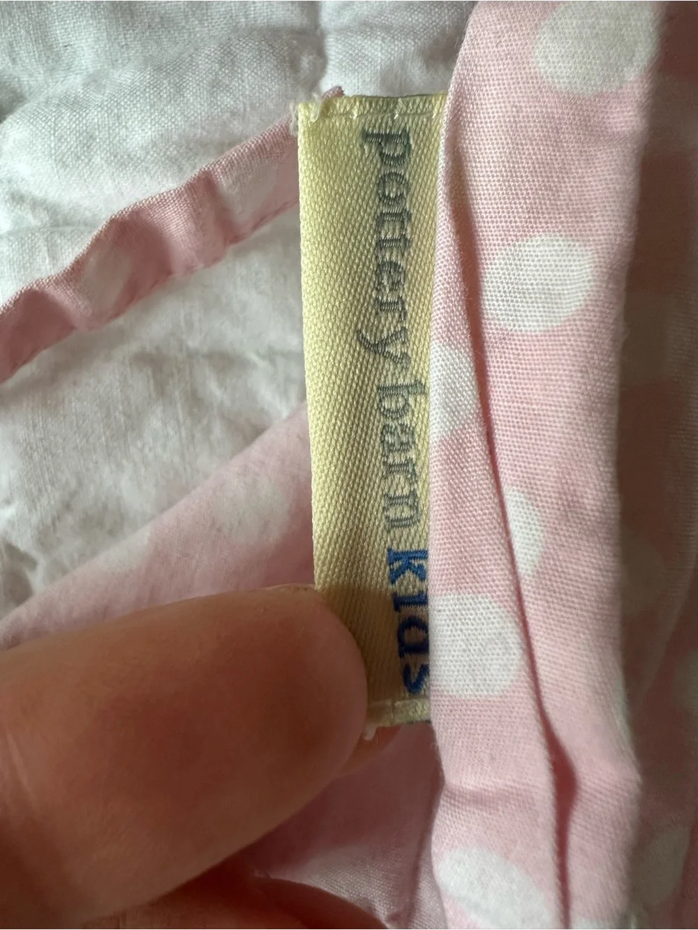 Pottery Barn Kids TWIN Size Cotton Quilt Patchwork Embroidered Coverlet Blanket